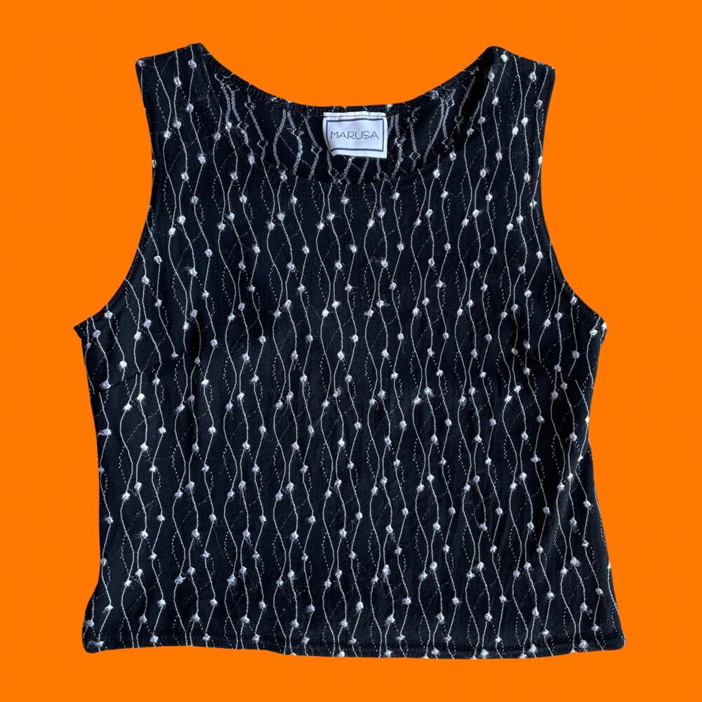 90's vintage bodycon crop top tank top LARGE marusa
